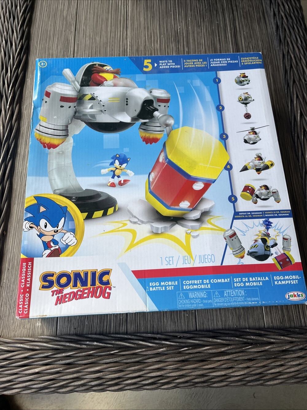 Sonic the Hedgehog Eggman Egg Mobile Battle Set Helicopter Playset NEW